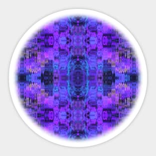 Abstract Glitch Effect in Purple Sticker